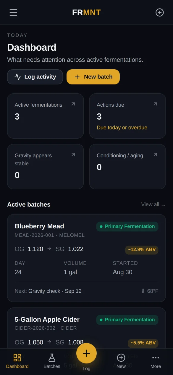 FRMNT on a phone